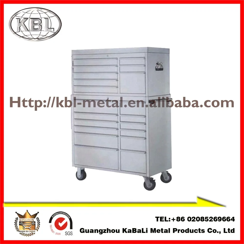 Stainless Steel Tool Roller Cabinets Tool Storage Box With 20