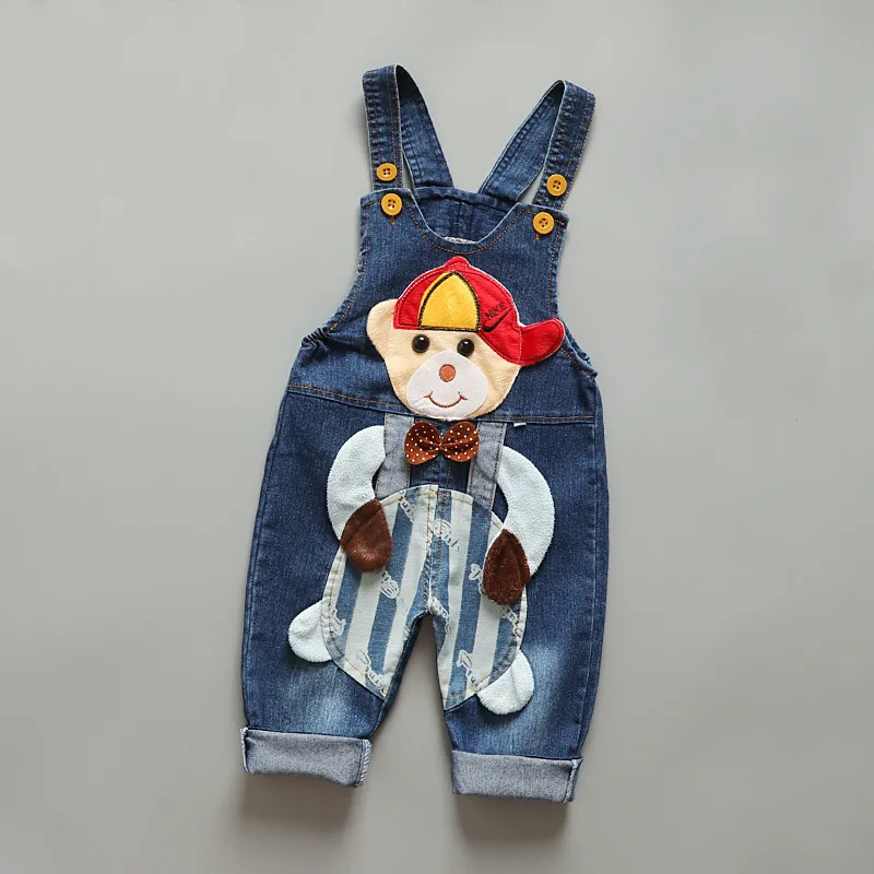 

toddler girl bear denim overalls summer fashion infant overalls baby boy