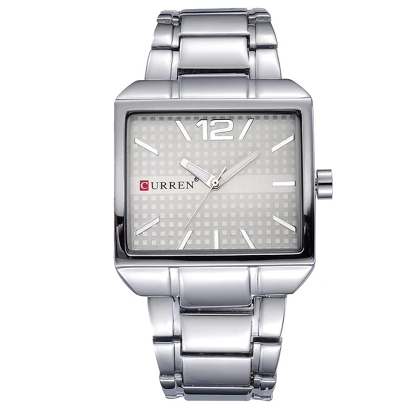 

Top Brand Luxury Curren 8132 Men Business Quartz Wrist Watch Stainless Steel Man Square Watch Male Clocks Relogio Masculino