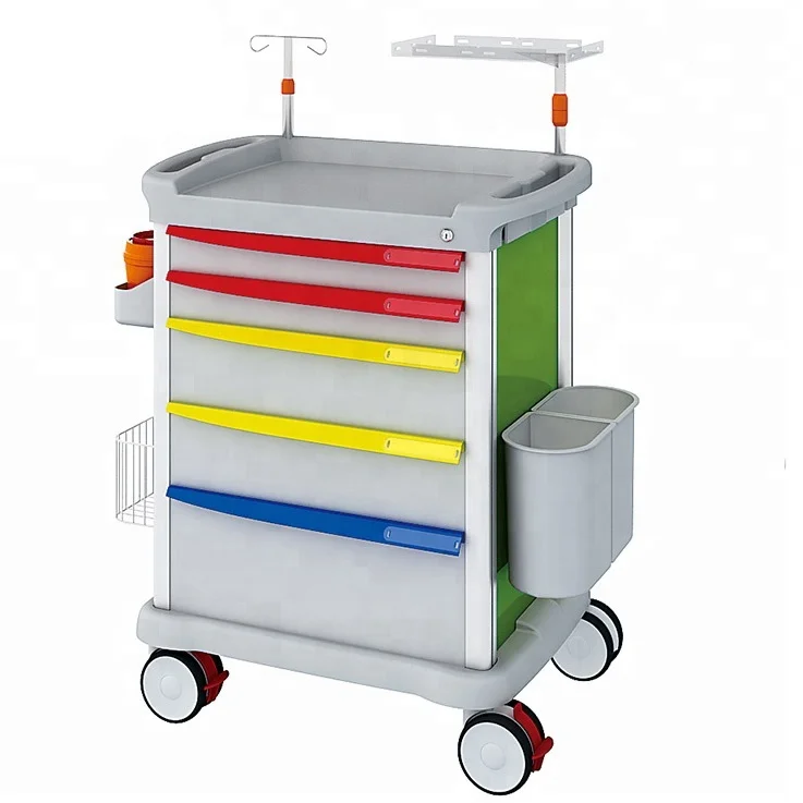 
Italy new design hospital medical emergency crash anaesthesia trolley cart price 
