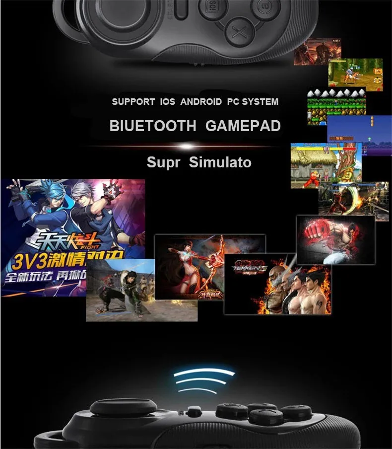 accept small order mini Wireless Bluetooth Game Controller Joystick for Android / iOS for iPhone ,mini joystick gamepad