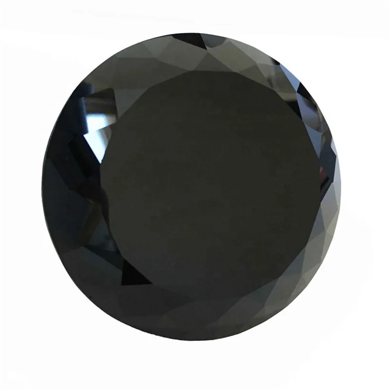 

120mm Crystal Black Red Clear Paperweight Faceted Cut Glass Giant Diamond Jewelry Decor Craft