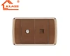 118Size PC brown painting american style rj45 data tv and computer socket outlet and switch