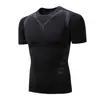 Coton Sports Wear Whosale Classic Black White rash Guard Basic Lining Compression Shirts In Stock