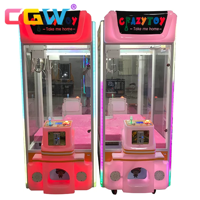 

CGW claw crane machine mini,claw crane machine plush toys,claw crane machine toy crane game, Red,yellow,blue casing,led on sides