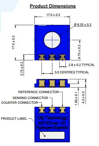 Miniature Hydrogen Sulfide Sensor H2S Gas Sensor City MICROcel HS