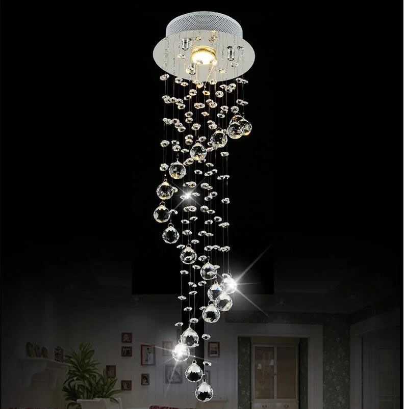 Luxury Modern Small K9 Crystal Ceiling Lights Fixtures Spiral K9 Crystal Ceiling Lights Fixtures