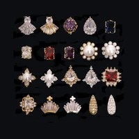 

Free Shipping Latest Fashion Nail Art Alloy Zircon Golden Luxury Jewelry Nail Manicure Decoration Nail Supplies