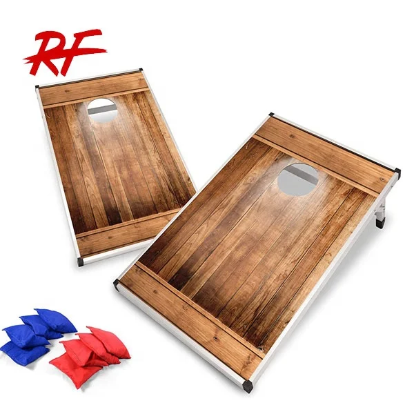 

customer design bean bag toss game cornhole game set, Natural color