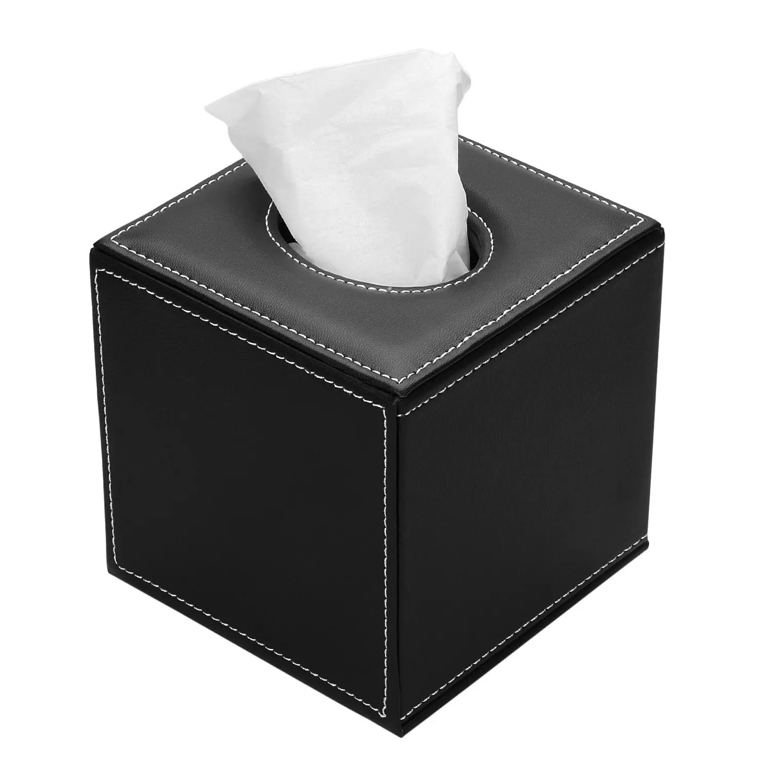 Hotel Supplies Black Pu Leather Square Tissue Box Leather Buy Hotel