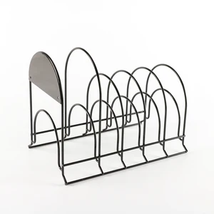Image of Kitchen Organizer Metal Pan and Pot Storage Holder Rack