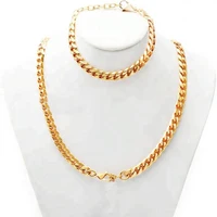 

China factory fashion stainless steel necklace gold plated jewelry sets wholesale