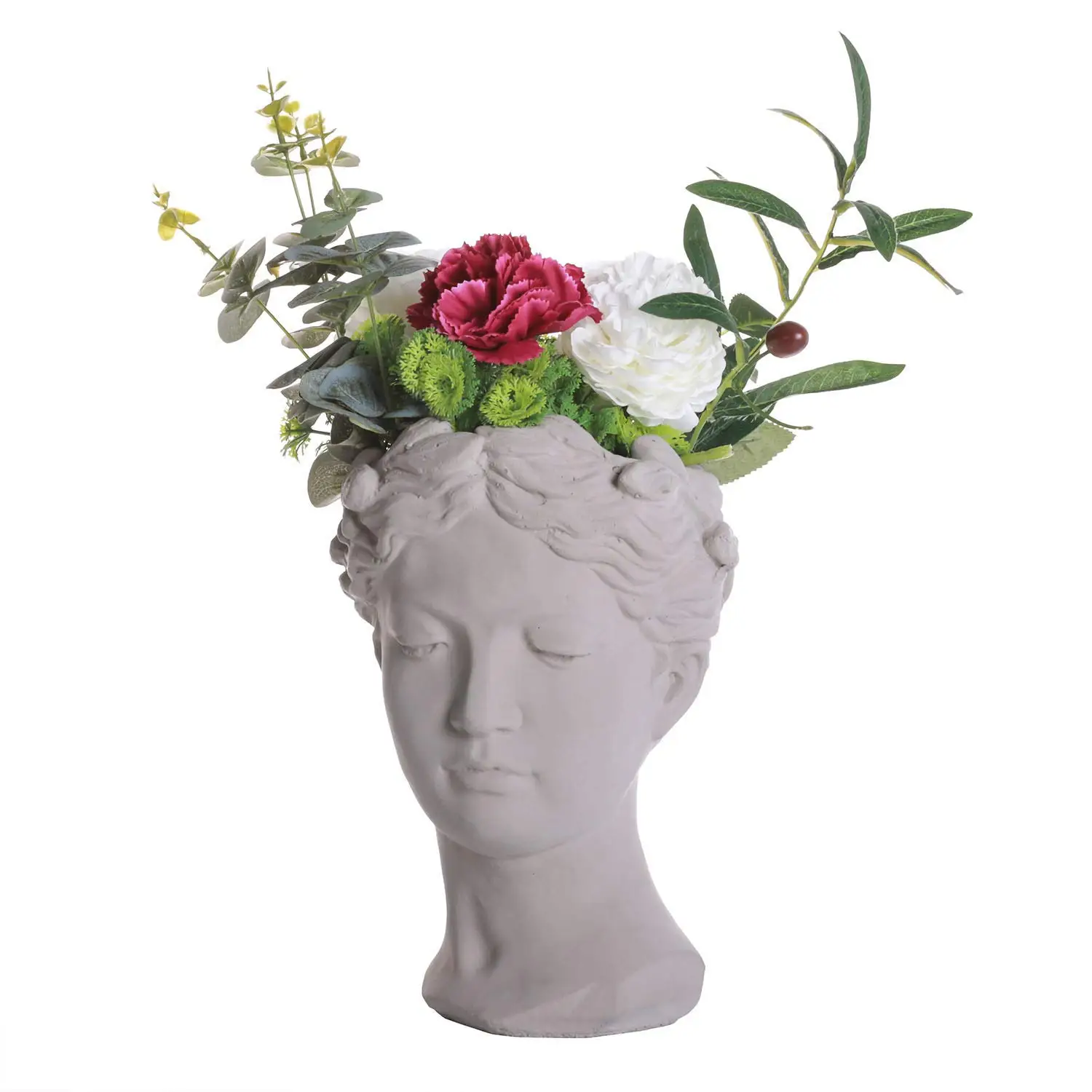 Indoor Pot Garden Find Deals On Line At Get Quotations Cement Dness Head Indoor Outdoor Garden Planter Pot Greek Lady Statue Flower