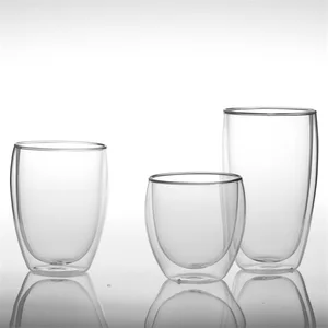 Image of 80ml/250ml/350ml/450ml Factory Custom Gifts Hand-made double glass coffee cups
