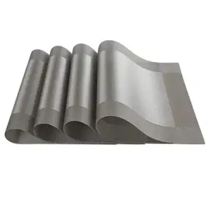 Image of Fashion Place mat PVC placemats for Dining Table mat Table Decoration Accessories: Grey