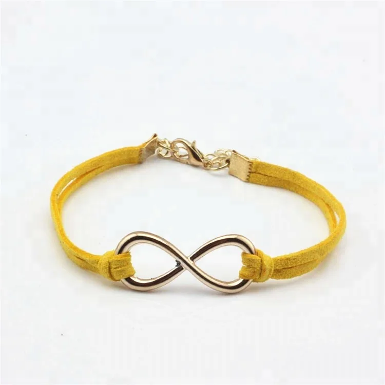 

Gold Plated Infinity Symbol Bracelet Leather Supplies, Multi-color