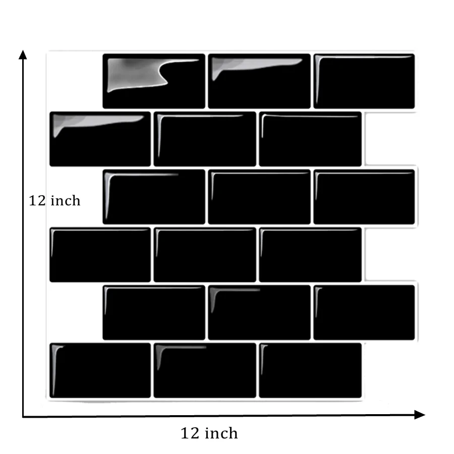 Self Adhesive Brick Subway Decoration Black Tile For Kitchen Bathroom Backsplash Buy Black Highlighter Tiles For Kitchen Brick Style Kitchen Tiles Black Tile Product On Alibaba Com