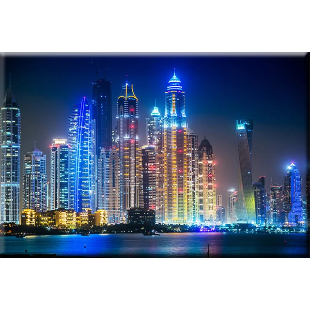 Wholesale led canvas wall art home decor painting light up stretched and framed art work for any room