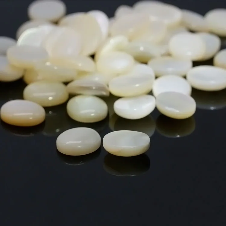 

Wholesale good quality natural oval mother of pearl shell cabochon