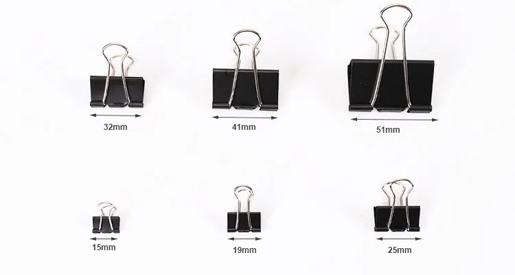 High Quality 15 Mm 19mm 25mm 32mm 41mm 51mm Binder Clip - Buy Binder ...