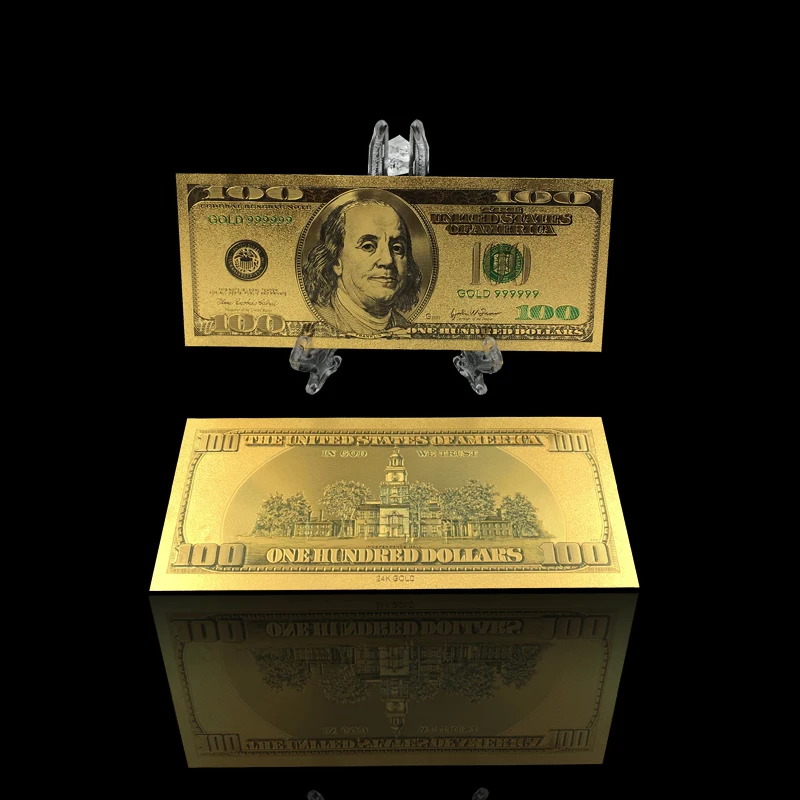 

Kelin 24k Gold USD 100 Dollar Bill Note Souvenir Gifts Money Crafts for collection Gifts