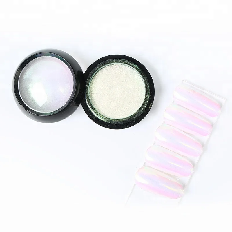 
2018 rainbow pigments Mermaid Aurora Holographic pigment Nails polish use 