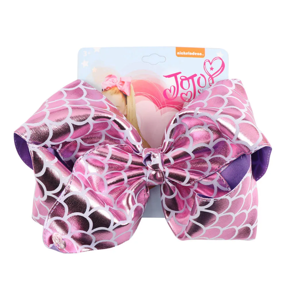 

free shipping over size shiny scales leather jojo hair bows for baby girls, Choose from picture
