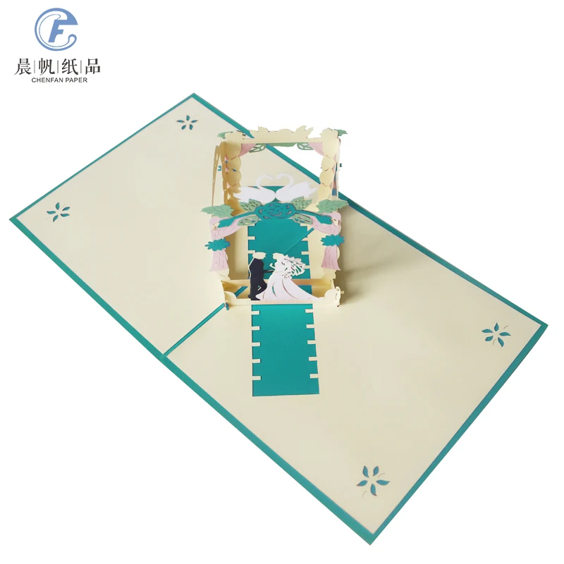 
handmade pop up wedding invitation card wedding gift 