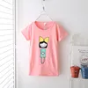 Wholesale custom children girls shirts summer short sleeve cotton cute tshirts for kid girls