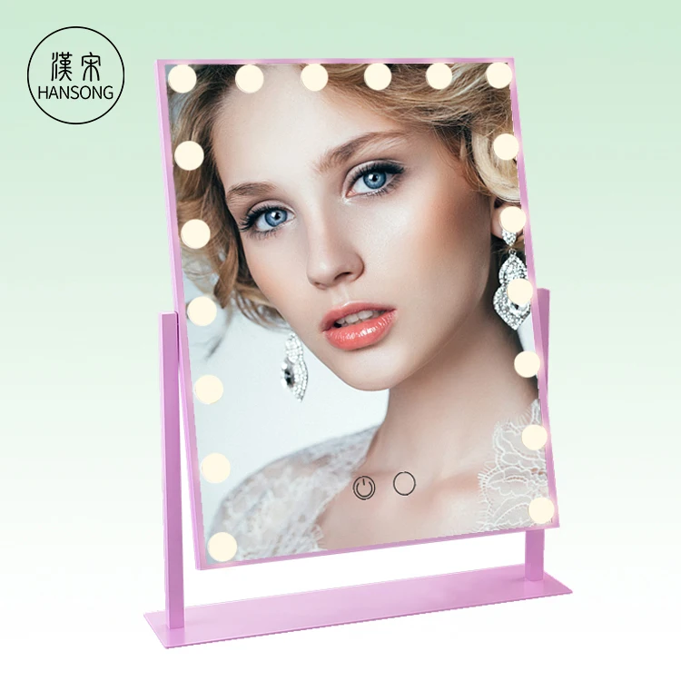 

3 Color Lighting Modes LED Trifold Mirror Touch Control Design with 1x/2x/3x Magnification, Customized color