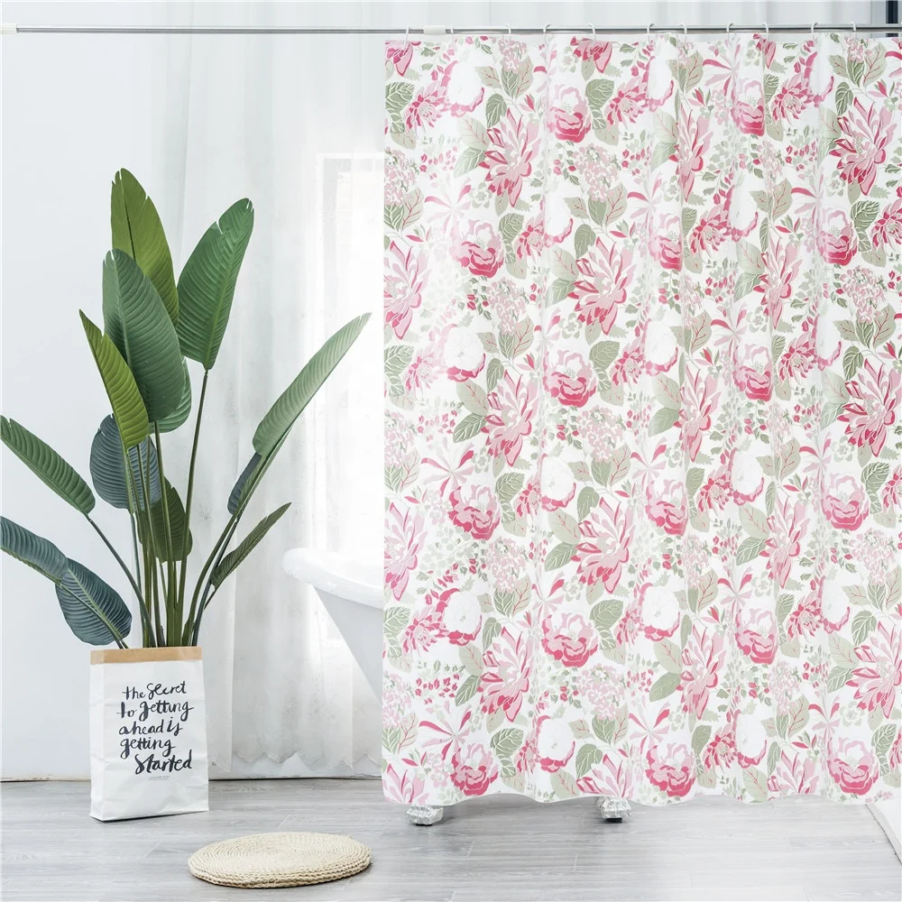 
High quality waterproof plastic shower curtain for bathroom 