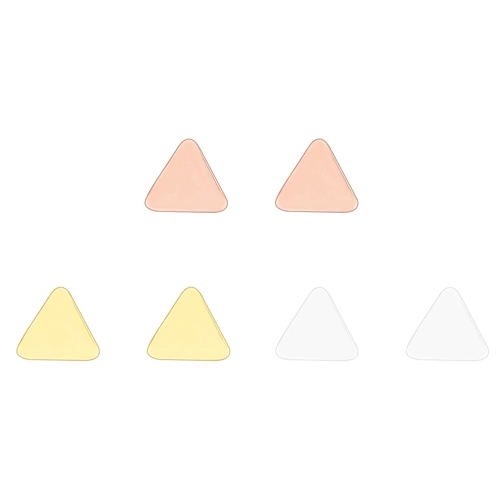 

Newest Design Minimalist Silver/Gold/Rose Gold Plated Brass Geometric Triangle Disc Tiny Stud Earrings
