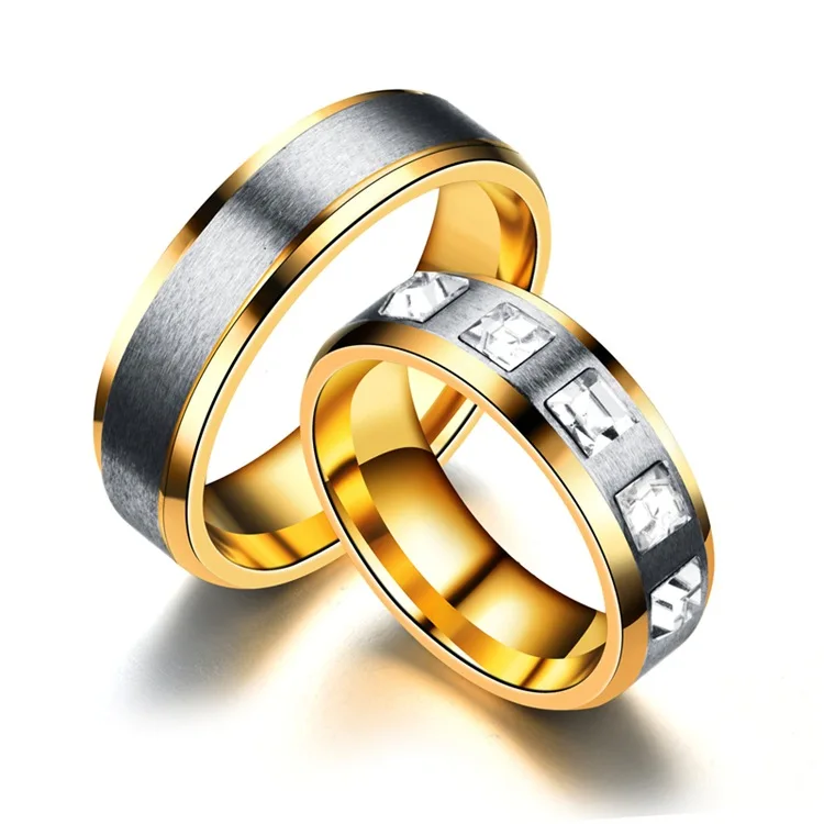 

INFANTA JEWELRY Beautiful Dubai Wedding Rings Gold For Man And Women Designs/Stainless Steel Band Ring Jewelry
