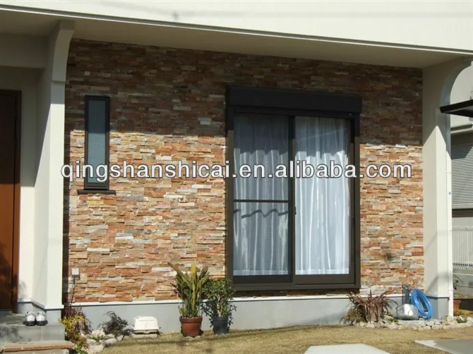 Decorative multicolor sahara quartzite & slate wall stone with ...