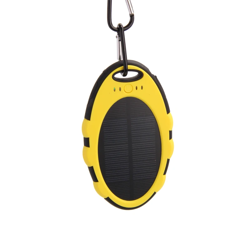 

Christmas gift Hot selling products 4000mah fast charging solar power bank with keychain, Black,blue,green, beige