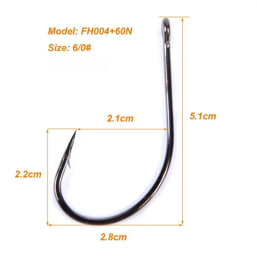 

100Pcs/Pack 6/0# Fishing Hooks Maruseigo Hook Bait Holder Fish hook, Black color
