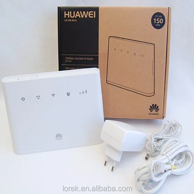 

Unlocked 150mbps 4g Lte Cpe Wifi Modem With Sim Card Slot Up To 32 Devices Huawei B310s-22 Router, White