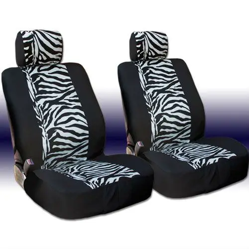 Safari Zebra Print Universal Size Car Truck Suv Front Seat Cover Buy Zebra Print Seat Cover