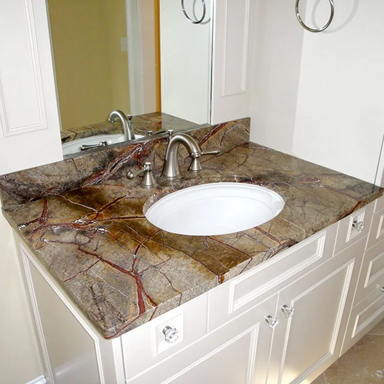 Prefab Rainforest Green Marble Bathroom Countertop Buy