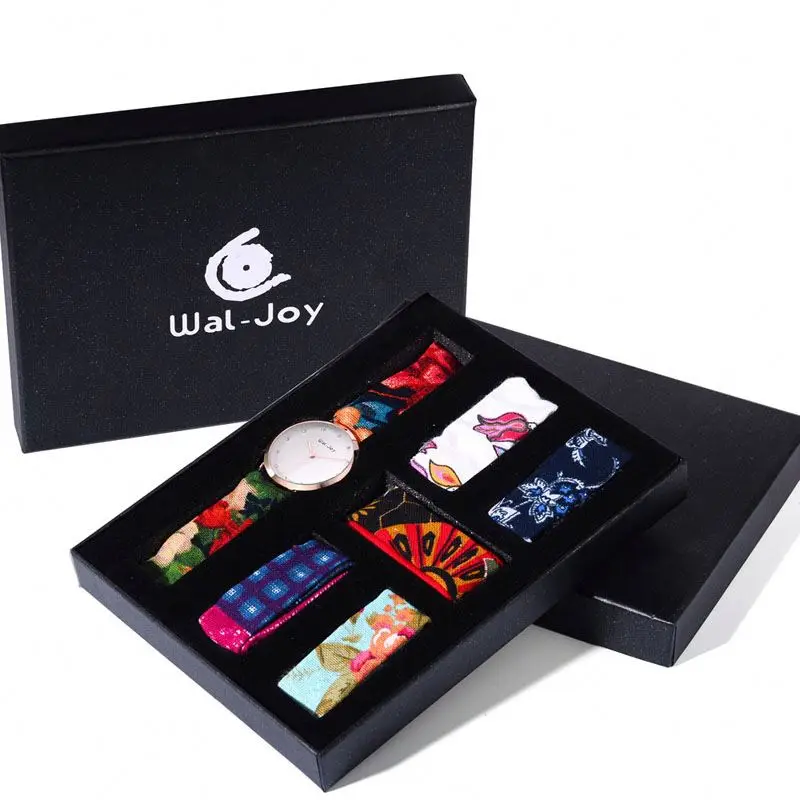 

WJ9019 Wal-Joy Brand Summer Watch Set Trendy Flower Cotton Belt Band Life Waterproof Gift Watches, Mix