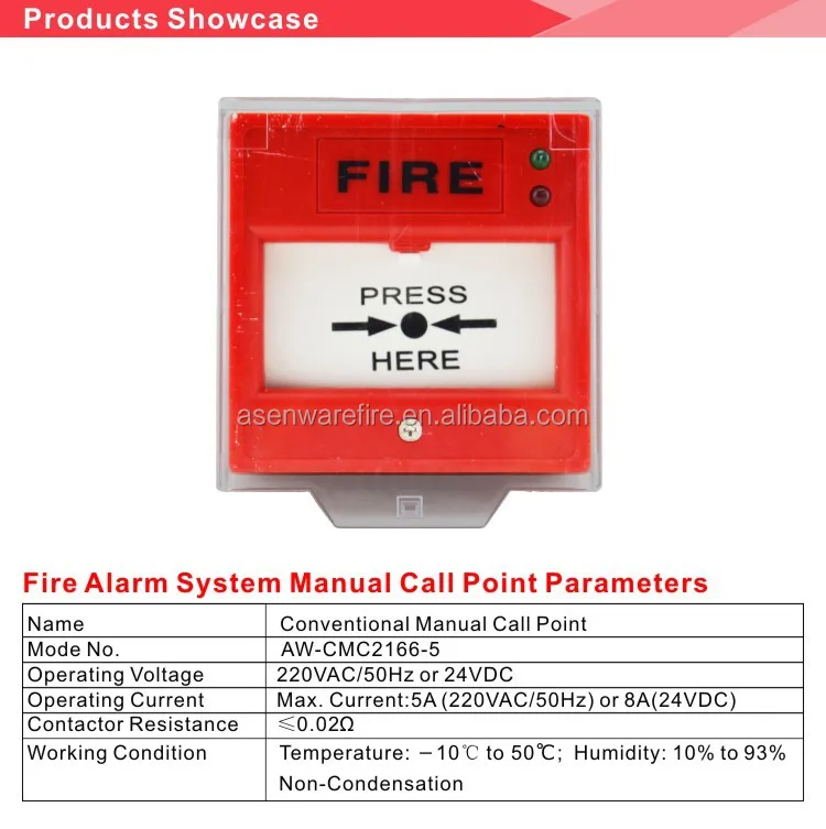 product break glass fire alarm conventional manual call point for fire fighting