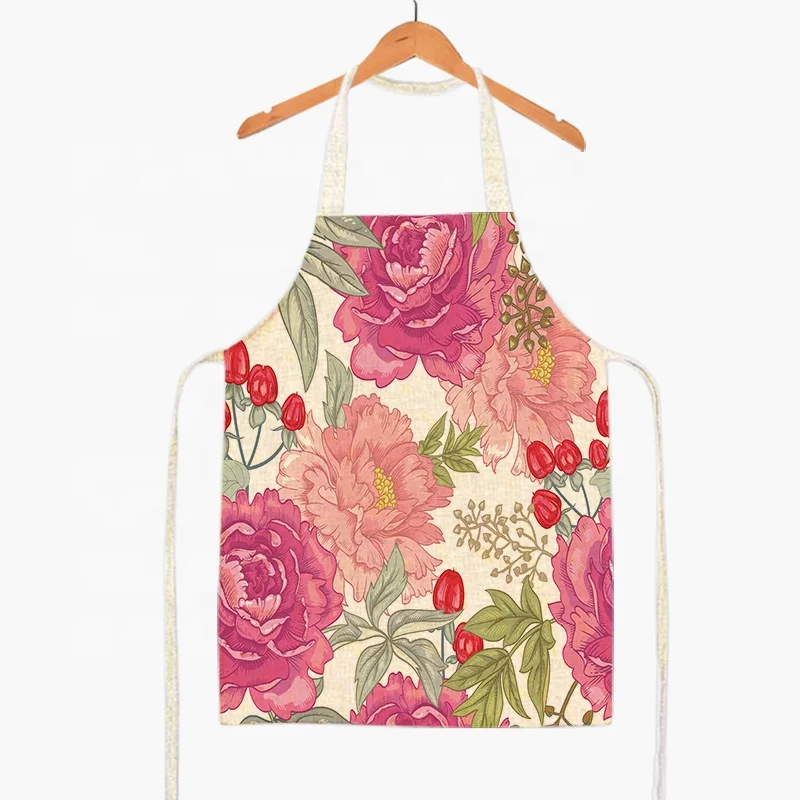 

Promotional Flowers Printed Painting Apron for School, Customized