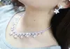 Bridal necklace set cubic zircon jewelry/copper alloy