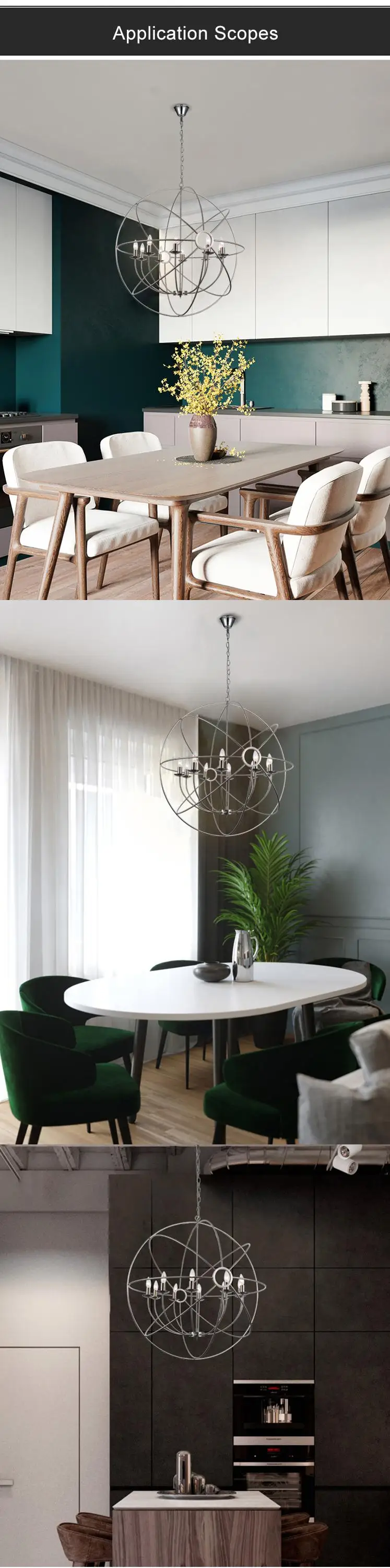 2019 hot sell vintage iron type design chandeliers pendant lamp