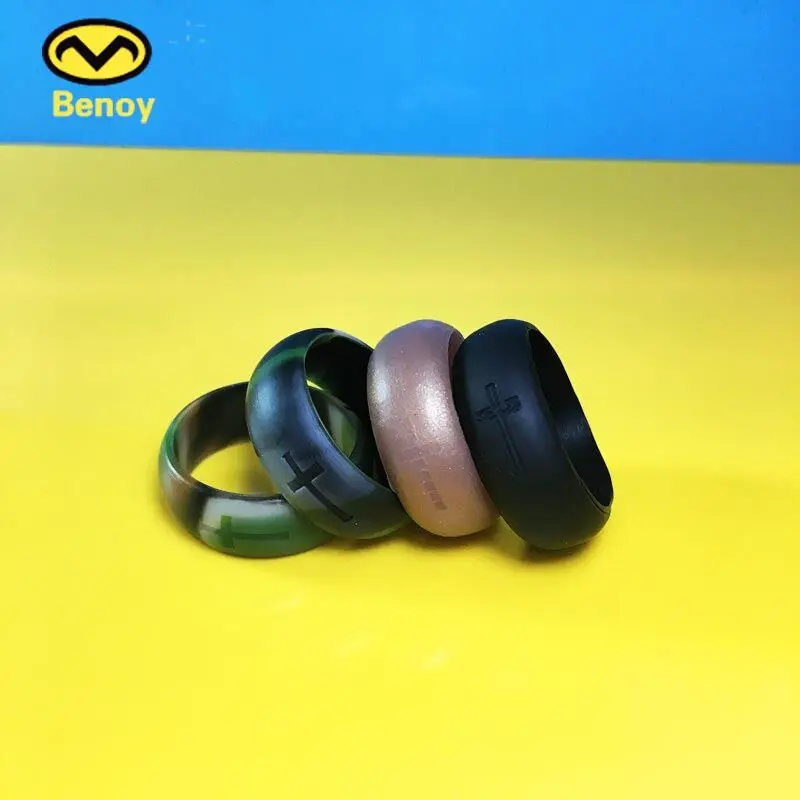 Ajuste Cómodo Y Seguro El Anillo De Bodas De La Piel De Silicona