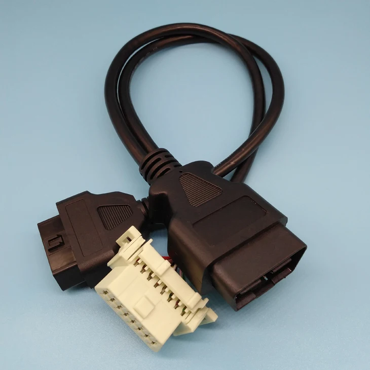 product 14 pin rp1226 male obd2 diagnostic cable pvc insulated heavy duty wiring harness for vehicles machines electronic applications-3