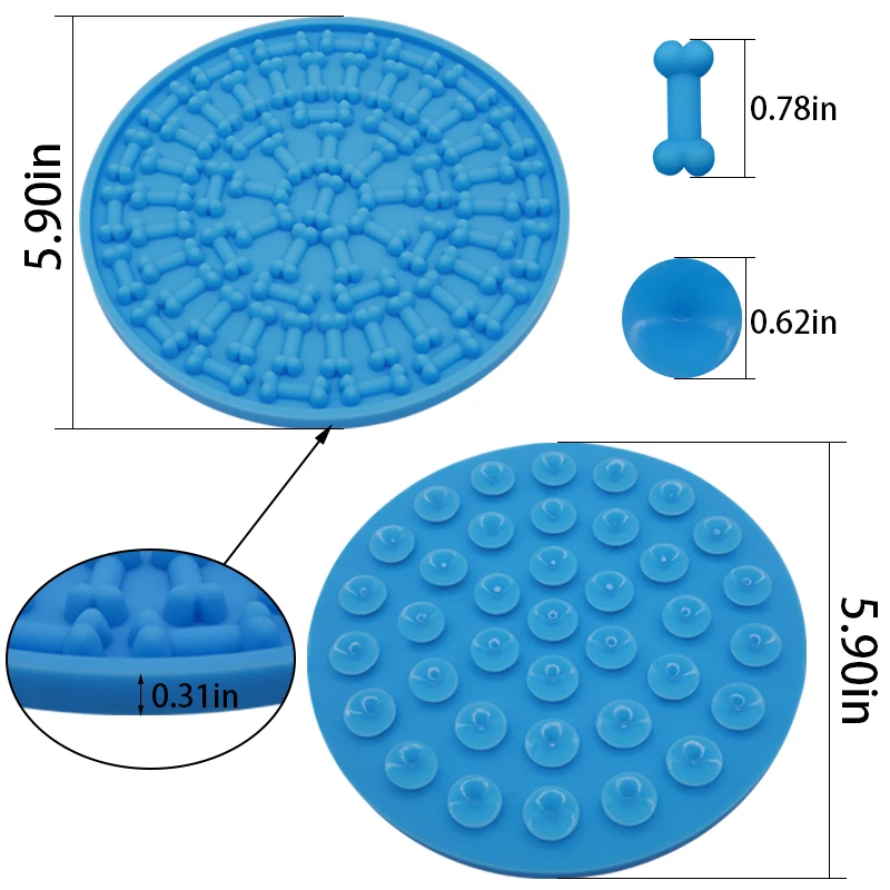 BPA Free Silicone Pet  Lick Mat, BHD Dog Lick Pad