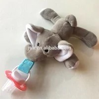 

Factory Direct Sell BPA Free Natural Pacifier Feeder Silicone Plush Toy Pacifier with Animal