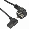 Schuko right angle plug to C13 computer power cable