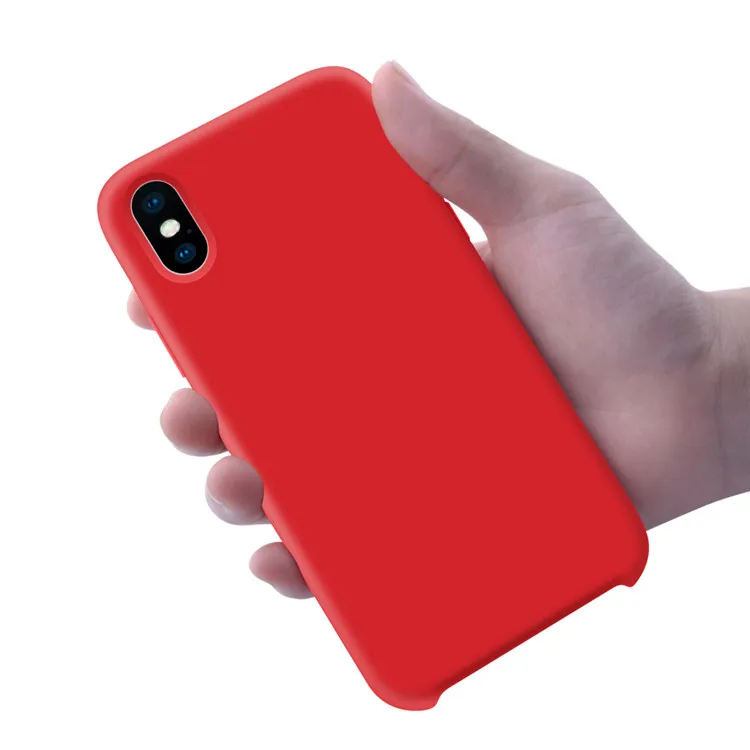 

In Stock Luxury Phone Silicone Cover for iPhone XS, Black;navy blue;red;pink
